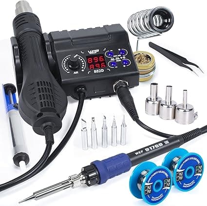 WEP 882D 2-in-1 Soldering Iron & Hot Air Rework Station